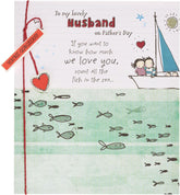 UK Greetings Father's Day Card for Husband featuring a sweet design, suitable for celebrating dads on Father's Day.