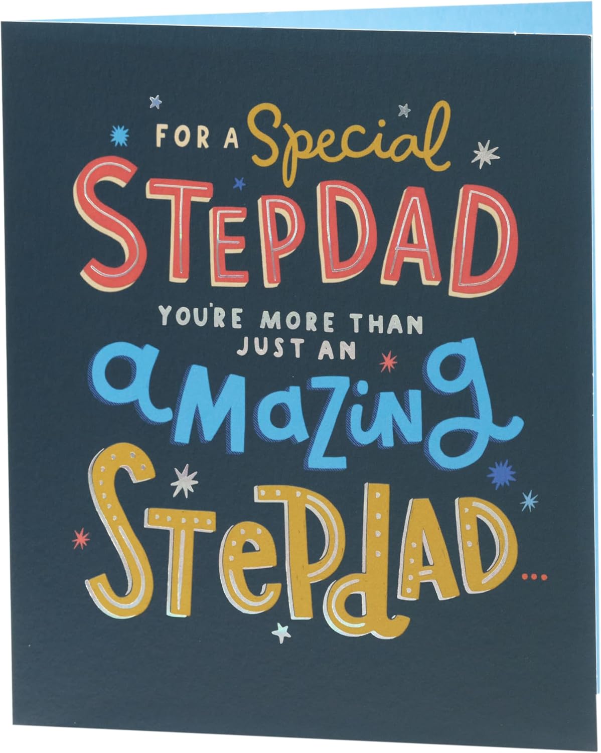 UK Greetings Father's Day Card for Stepdad featuring a special design, showcasing a heartfelt greeting and colorful artwork.