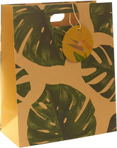 Large UK Greetings Plant Design gift bag with floral pattern, suitable for wrapping gifts in a decorative, eco-friendly style.