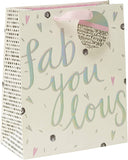 UK Greetings Confetti Cocktail Range Fab You Lous medium gift bag with colorful confetti design for special occasions.