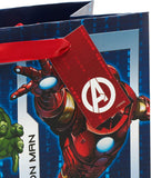 Large Marvel Avengers gift bag by UK Greetings featuring superhero characters for special occasions and gift presentation.