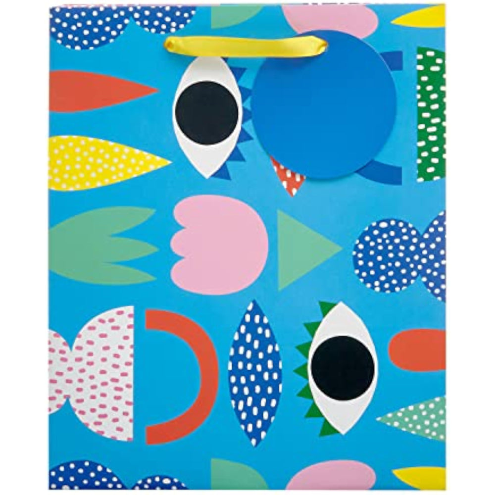 UK Greetings medium gift bag for her and friend with vibrant pop art design, perfect for special occasions.