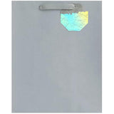 Large UK Greetings gift bag for him, her, or friend with silver design, ideal for gift packaging and special occasions.