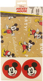 UK Greetings Disney Mickey Mouse gift wrap with two sheets and tags, featuring colorful Mickey Mouse birthday-themed wrapping paper.
