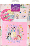 Disney Princess gift wrap with matching gift tag and card by UK Greetings, featuring colorful princess illustrations.