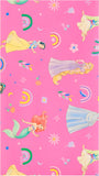 Disney Princess gift wrap by UK Greetings featuring pink and purple sheets with matching gift tags.