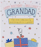 UK Greetings birthday greeting card for Grandad featuring a charming sketch design, ideal for celebrating his special day.