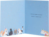 UK Greetings birthday greeting card featuring a cute cat design, suitable for him, her, or a friend.