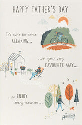 UK Greetings Father's Day greeting card for him featuring a lovely design, ideal for celebrating dads on special occasions.