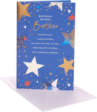 UK Greetings birthday greeting card for brother, featuring festive design and personalized message, ideal for celebrating his 55th birthday.