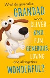 UK Greetings Father’s Day greeting card featuring a cheerful design for Grandad with fun and kind messages.