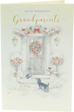 Christmas card for grandparents by UK Greetings, featuring festive holiday design for wonderful grandparents.
