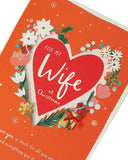 UK Greetings Christmas card for wife, featuring festive design and heartfelt message, perfect for celebrating the holiday season with her.