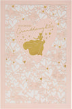 Disney Princess birthday greeting card for granddaughter with love hearts, butterflies, and colorful children's design, includes envelope.