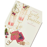 Fianc - E Christmas card for her, a greeting card from UK Greetings featuring festive holiday design for fiancés.