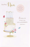 Personalised Nan birthday greeting card from UK Greetings with a heartfelt verse for 40th, 50th, 60th, 70th, 80th, or 90th birthday.