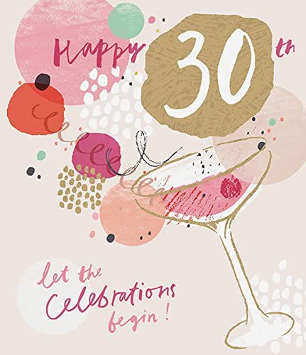 UK Greetings birthday card with festive "Let the Celebrations Begin" design, ideal for celebrating special occasions.