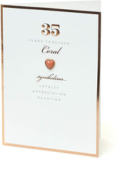UK Greetings 35th Wedding Anniversary greeting card featuring elegant design for celebrating a special milestone.
