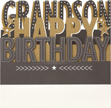 UK Greetings 3D Pop-Up Grandson Birthday Card, colorful greeting card with a festive design and pop-up elements for birthdays.