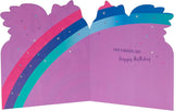 UK Greetings 4-Year-Old Girl Unicorn Birthday Card featuring colorful unicorn illustration on greeting card for young girls