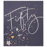 UK Greetings 50th Birthday Card featuring colorful birthday message and festive design, perfect for celebrating milestone birthdays.