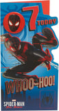 UK Greetings Marvel Spider-Man birthday card for boys, colorful greeting card featuring Spider-Man from the Marvel universe.