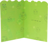 UK Greetings football birthday card for age 7 featuring a badge design, ideal for young football fans.