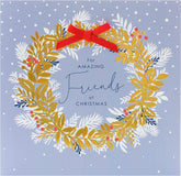 UK Greetings Amazing Friends Christmas Greeting Card featuring festive friends and holiday-themed design.