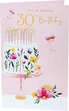 UK Greetings Amazing Happy 30th Birthday Card featuring colorful birthday message and festive design.