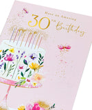 UK Greetings Amazing Happy 30th Birthday Card for celebrating milestone birthdays, featuring colorful and cheerful design.