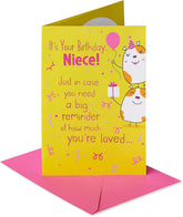 UK Greetings American Greetings birthday card for niece, featuring colorful design and cheerful message for her special day.