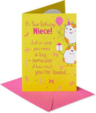 UK Greetings American Greetings birthday card for niece, featuring colorful design and cheerful message for her special day.