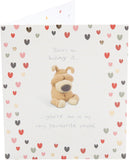 UK Greetings Boofle birthday greeting card featuring colorful illustrations, perfect for celebrating birthdays.
