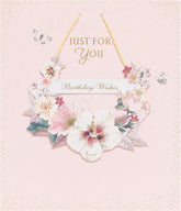 UK Greetings Royal Horticultural Society birthday greeting card with floral design, part of a 100-count set.
