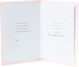 UK Greetings beautiful daughter birthday greeting card with pink foil design and sentimental message, luxurious and contemporary style