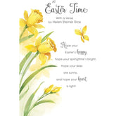 UK Greetings Easter card featuring a beautiful flower verse design, ideal for celebrating Easter with heartfelt messages.