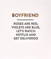 UK Greetings birthday card for boyfriend featuring a funny design, perfect for celebrating his special day with humor and style.
