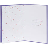 UK Greetings birthday card for boyfriend with laser-cut hearts and balloons, includes envelope, charming greeting card design.