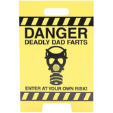 UK Greetings birthday card for dad featuring a humorous 3D sign design, showcasing colorful and playful greeting card artwork.