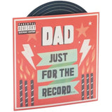 UK Greetings birthday card for dad featuring a pop-up vinyl record design, perfect for celebrating with a musical theme.