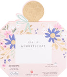 UK Greetings birthday card for daughter featuring a perfume bottle-shaped design, colorful greeting card with floral accents.