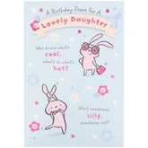 UK Greetings birthday card for daughter featuring a pop-up design with a heartfelt poem, perfect for celebrating her special day.