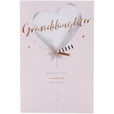UK Greetings birthday card for granddaughter featuring a silver balloon design, perfect for celebrating her special day.
