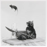UK Greetings birthday card featuring a playful cat and mouse design, perfect for him, her, or a friend.