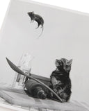 UK Greetings birthday card for him, her, or friends featuring a cute cat and mouse design, perfect for special occasions.