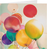 UK Greetings birthday greeting card for him, her, or friends featuring a colorful balloons design.