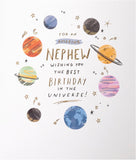 UK Greetings birthday card for nephew with fun and bold design, perfect for celebrating his special day.