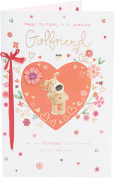 UK Greetings Boofle birthday card for girlfriend featuring a cute design, perfect for celebrating her special day.