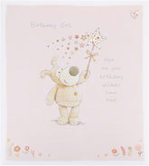 UK Greetings Boofle design birthday card featuring colorful cartoon character and festive message, perfect for celebrating birthdays.