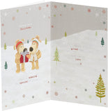 UK Greetings Boofle Friend Christmas Card with Envelope, featuring cute design, presents, and festive holiday imagery.